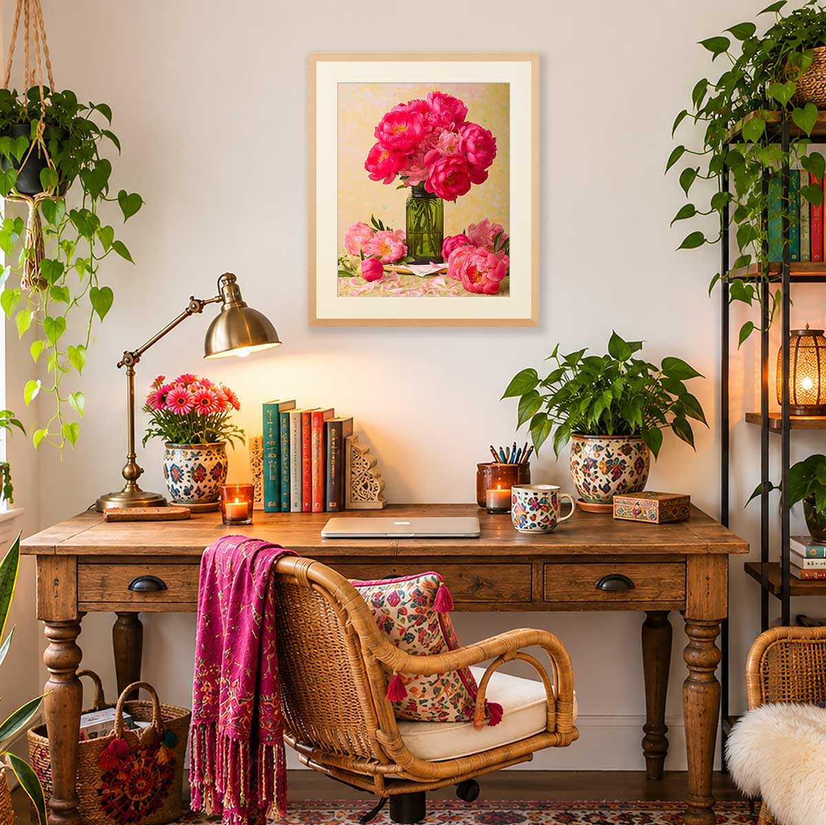 Love Story Blooming | Peony Wall Art Print