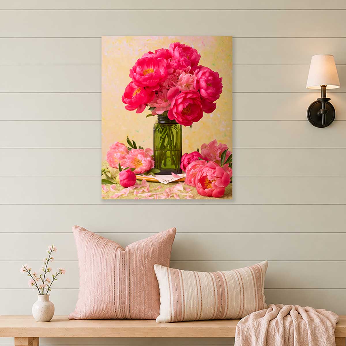 Love Story Blooming | Peony Wall Art Canvas
