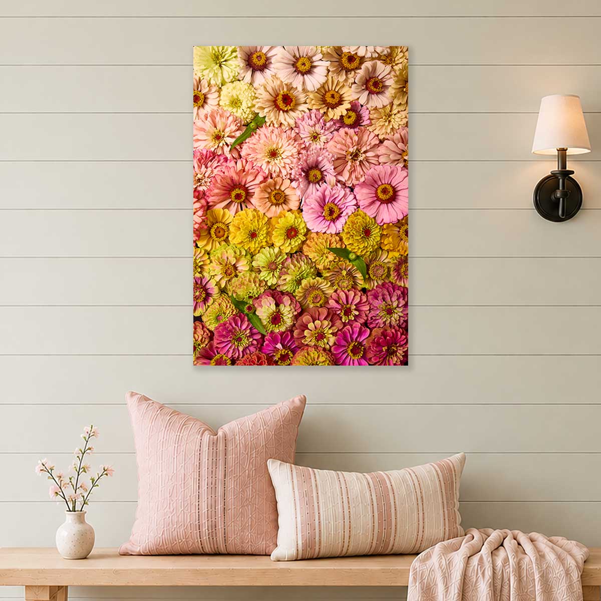 Zinnias Dawn To Dusk Wall Art Canvas