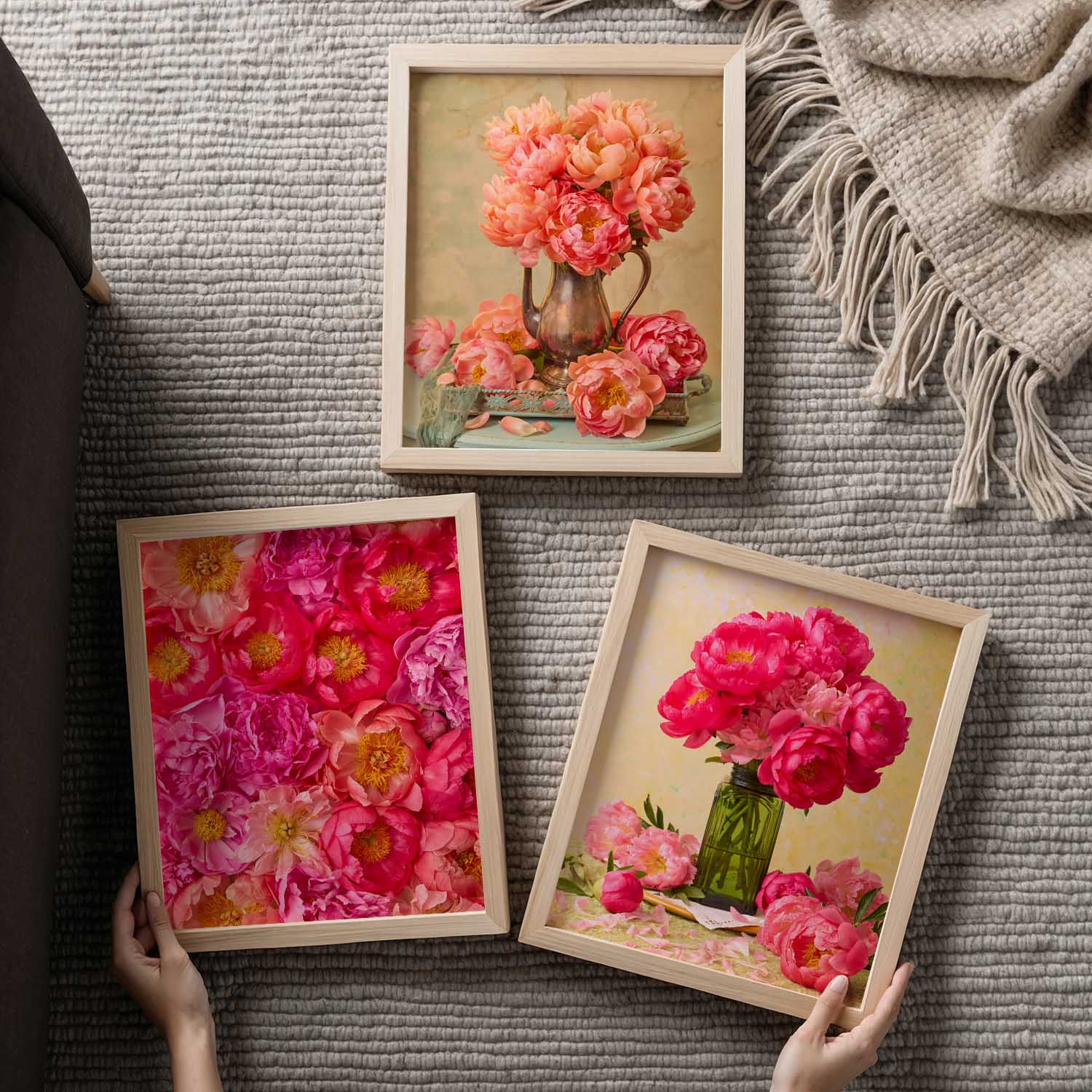 Peony Obsession - 3 Piece Wall Art Print Set