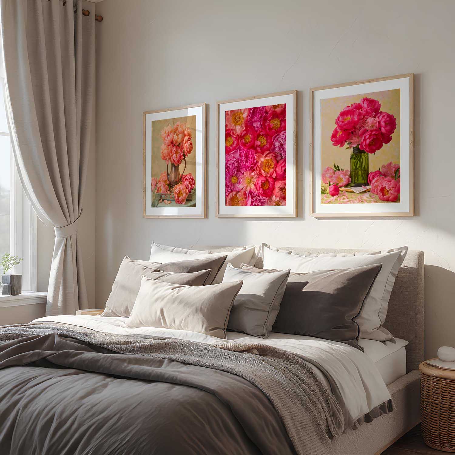 Peony Obsession - 3 Piece Wall Art Print Set