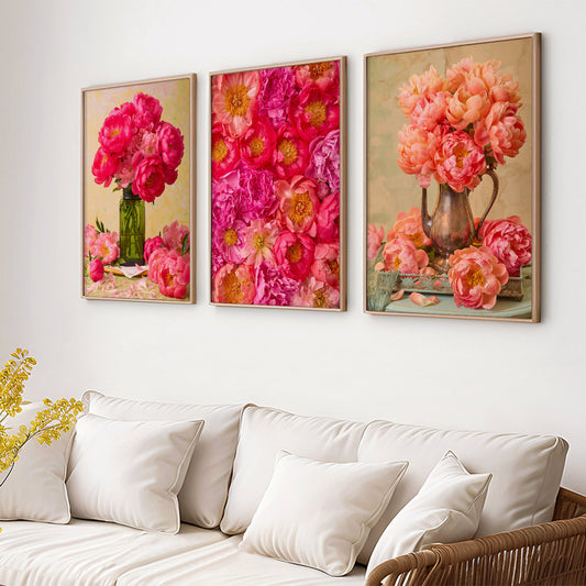 Peony Obsession - 3 Piece Art Set