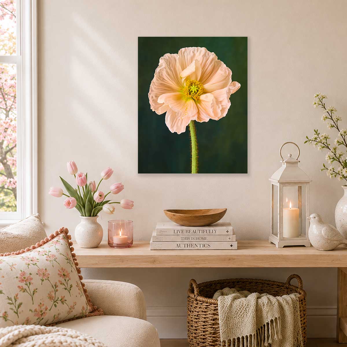 The Amalfi Poppy | Wall Art Canvas