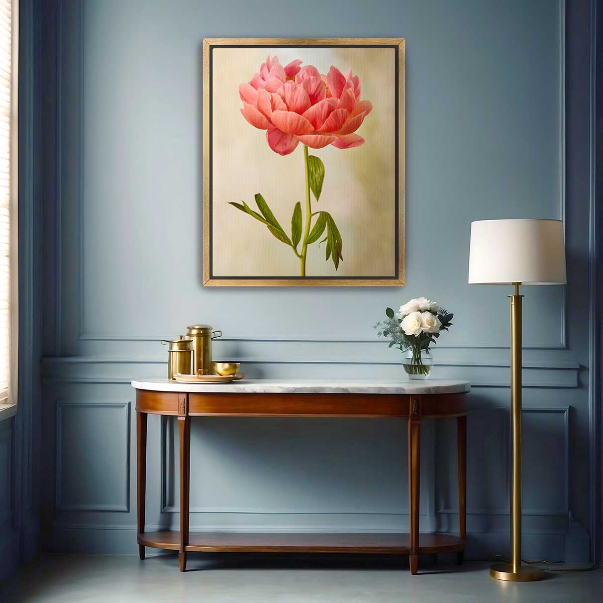 Coral Charm Peony Portrait 1