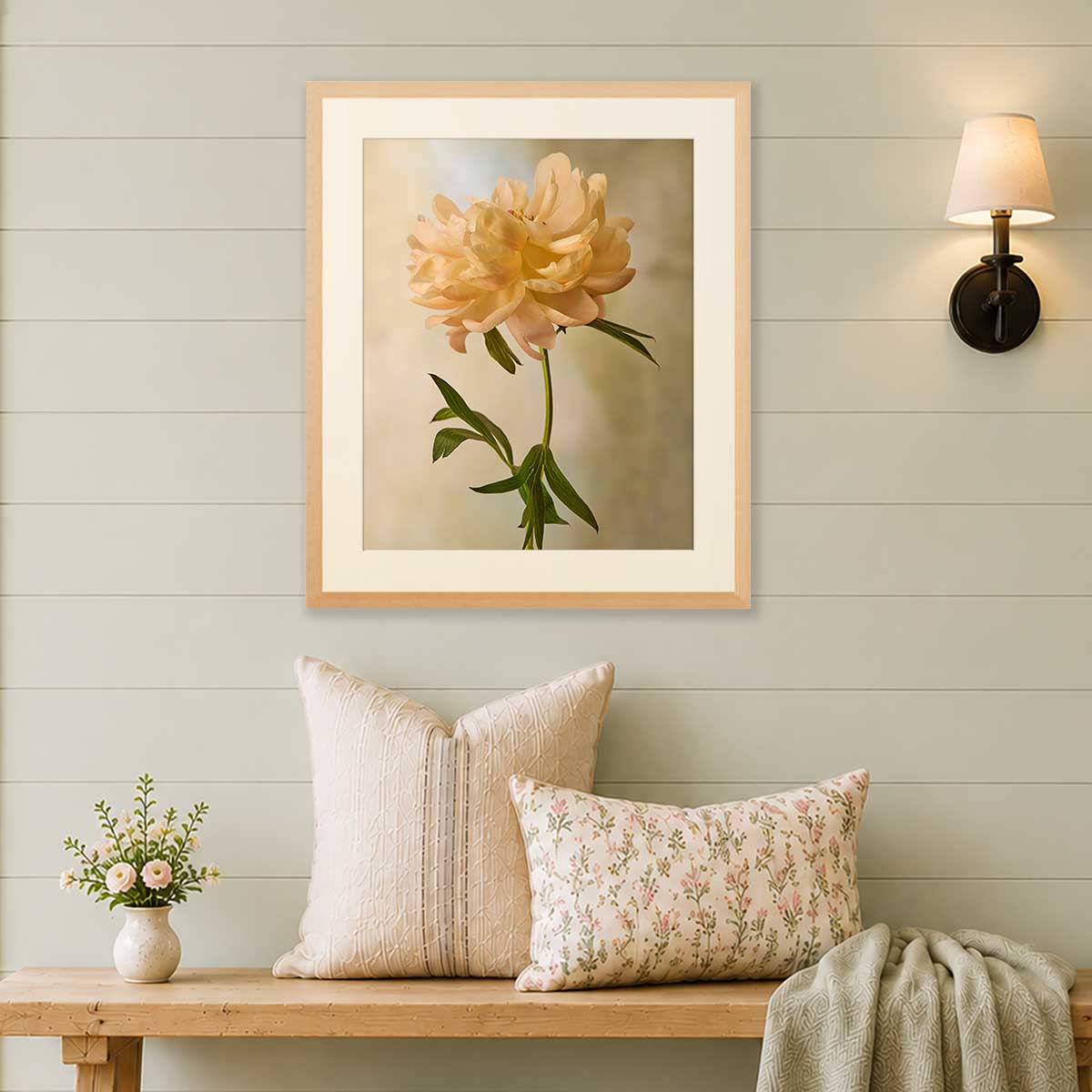 Coral Charm Peony Portrait 6 | Wall Art Print