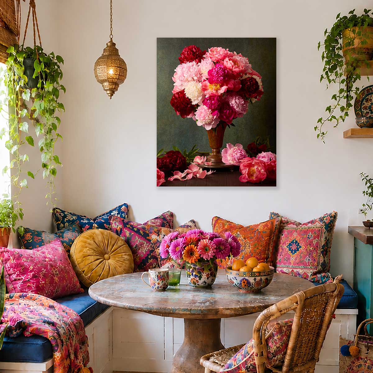 Passion In Bloom | Peony Wall Art Canvas