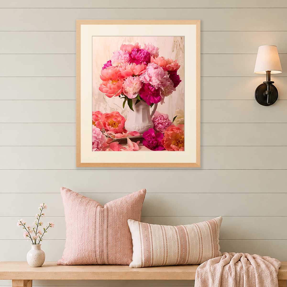 Blushing Hearts Peonies | Wall Art Print