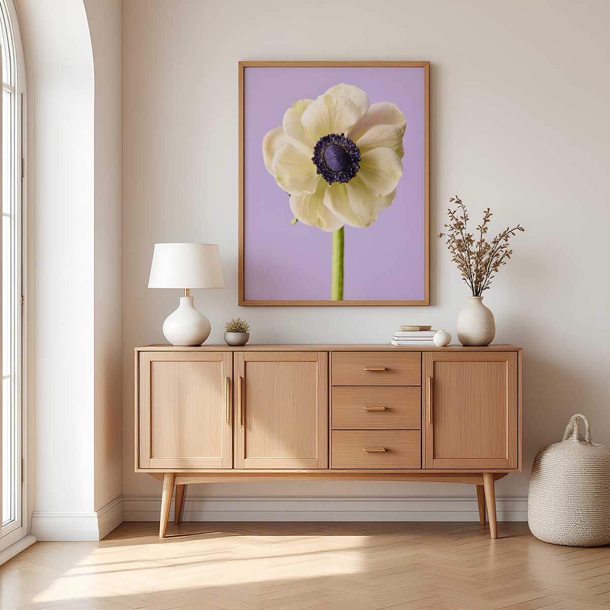 White Muse | Anemone Wall Art Canvas
