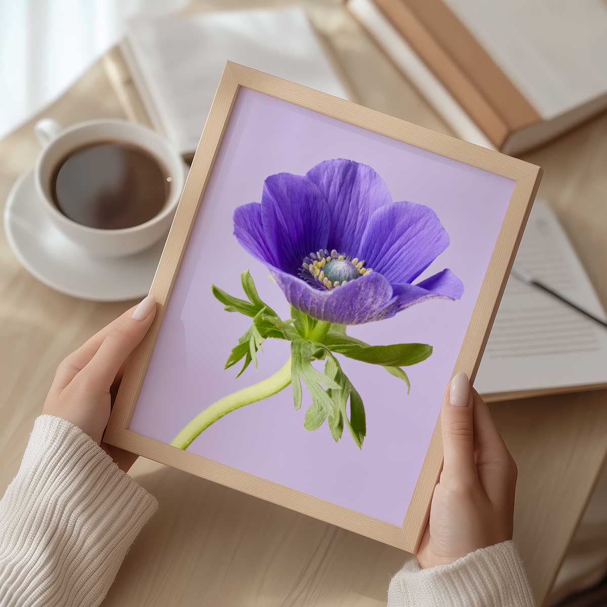 Dancing In Purple Anemone Wall Art Print