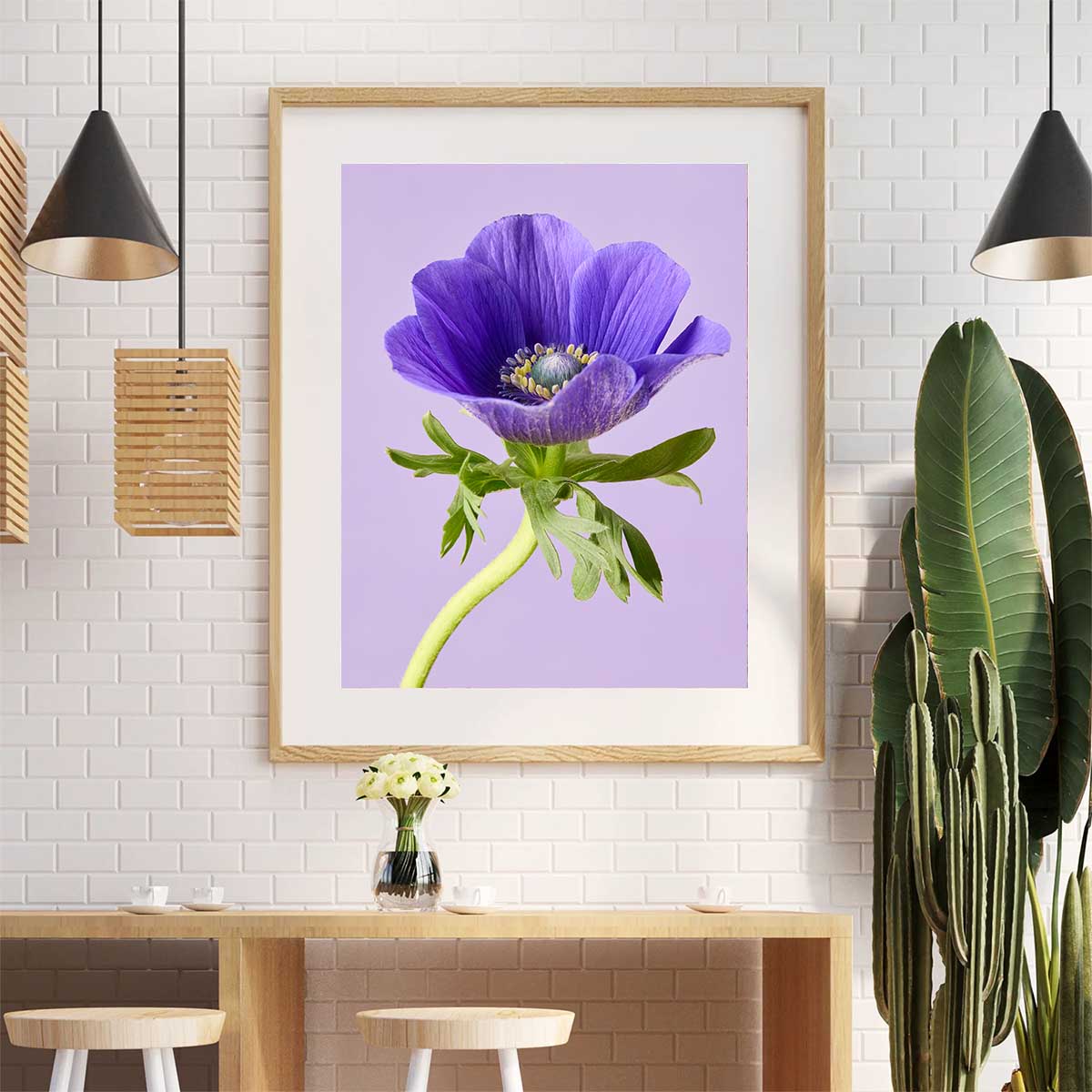 Dancing In Purple Anemone Wall Art Print