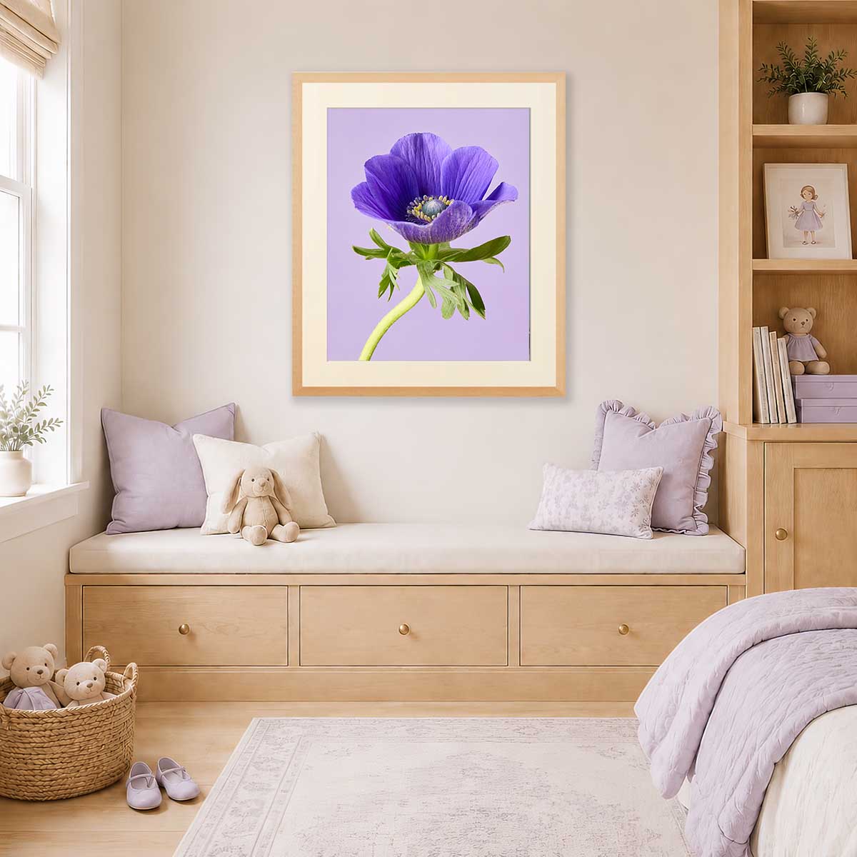 Dancing In Purple Anemone Wall Art Print