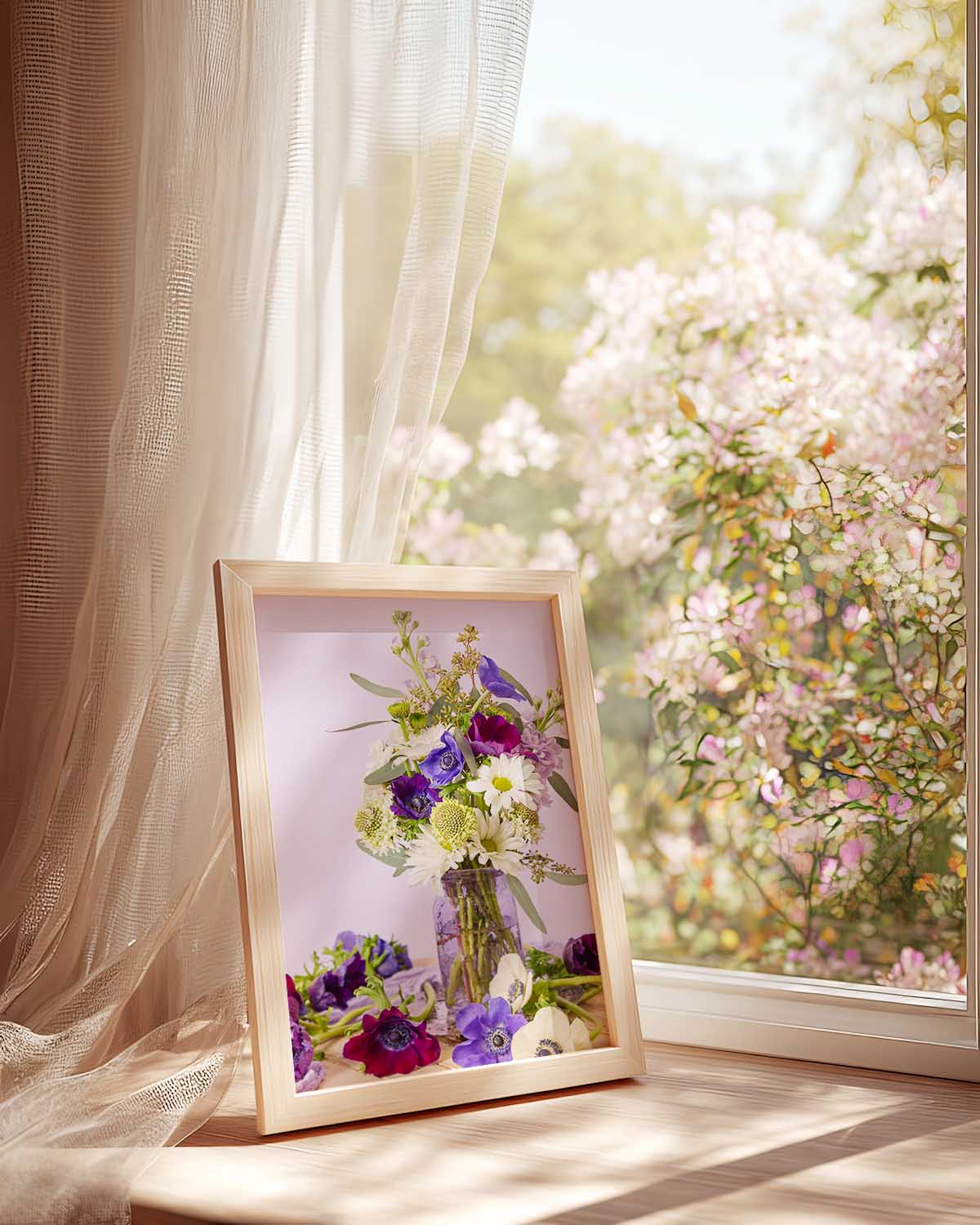 Blooming Together Floral Wall Art Print