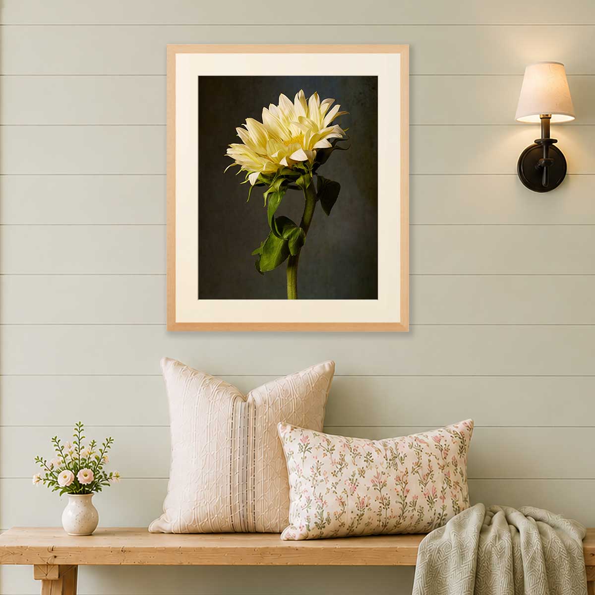 Golden Diva Sunflower Wall Art Print