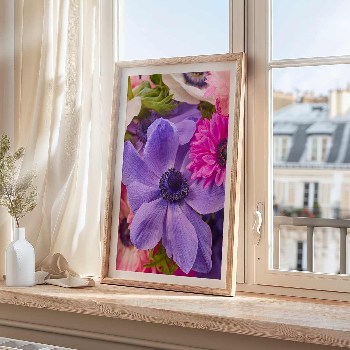 Blooming Companions Anemone Wall Art Print