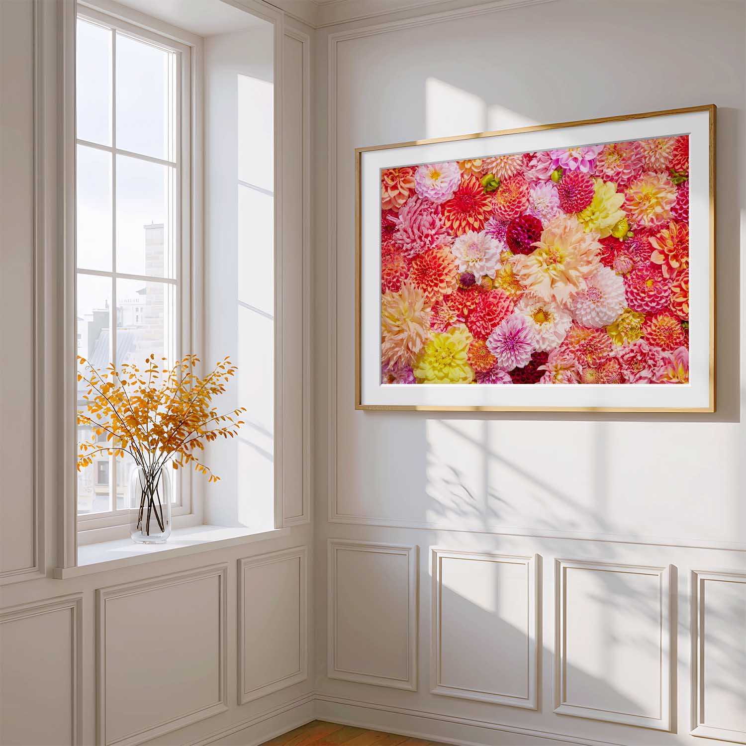 Blooming Radiance - Horizontal Dahlia Wall Art Print