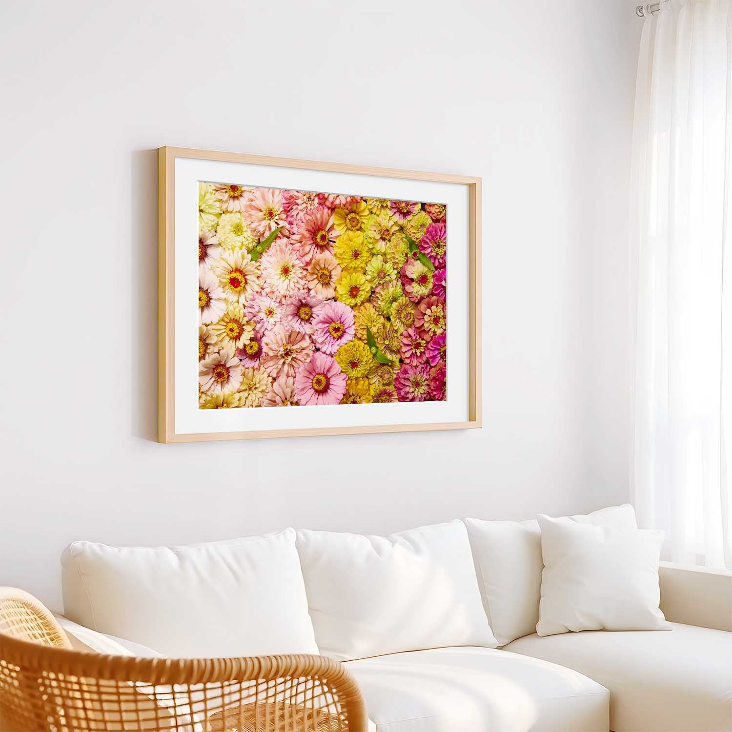 Dawn To Dusk - Horizontal Zinnia Wall Art Print
