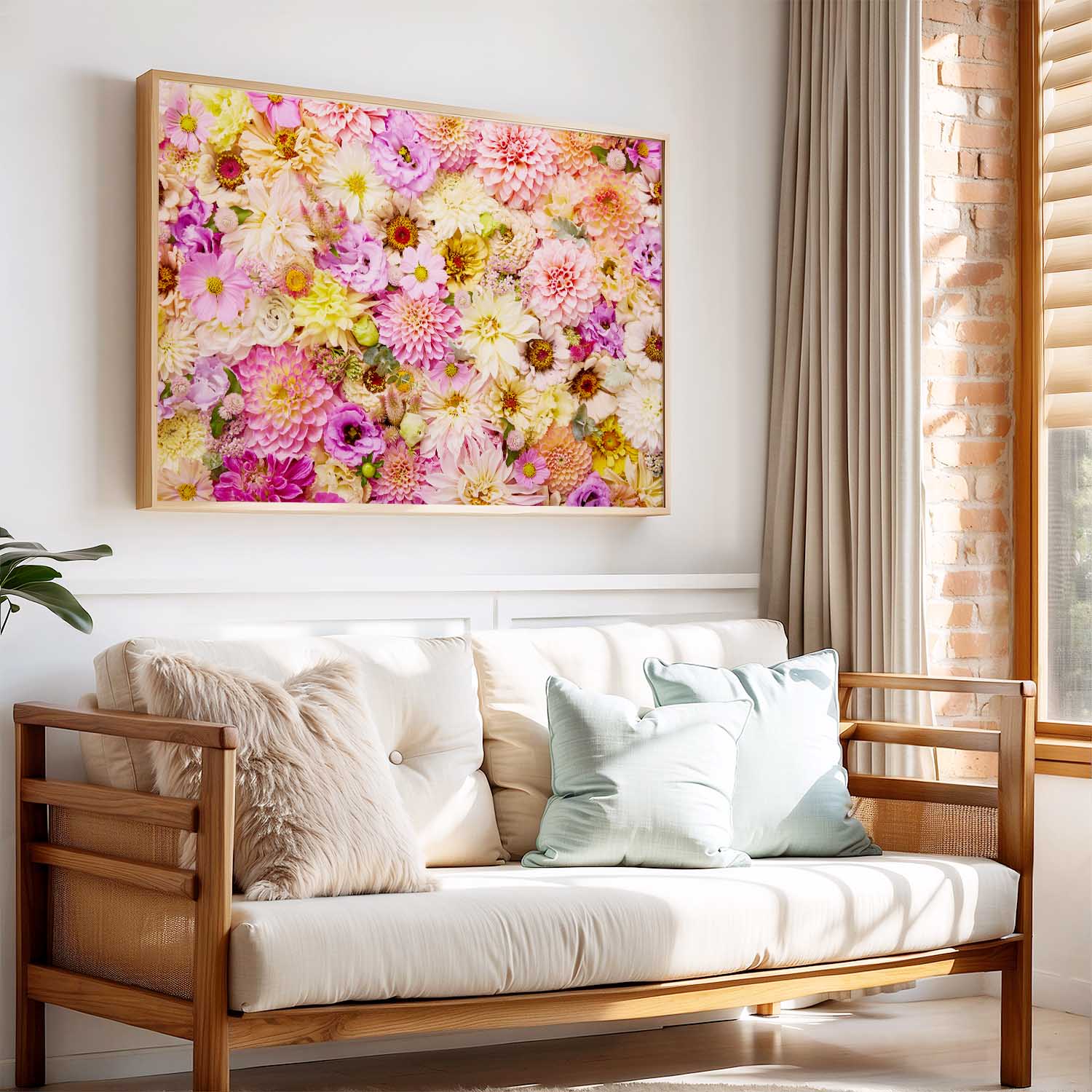 Summer's Romance - Horizontal Floral Wall Art Canvas