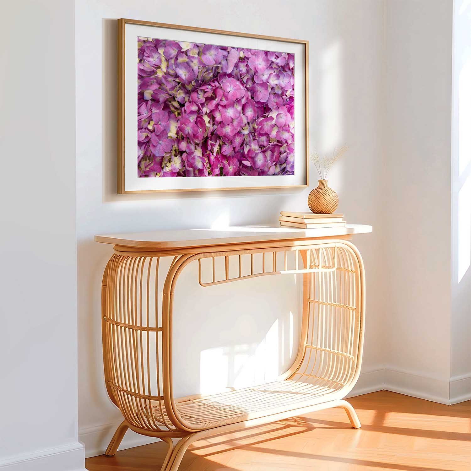 Purple Radiance - Horizontal Hydrangea Wall Art Print