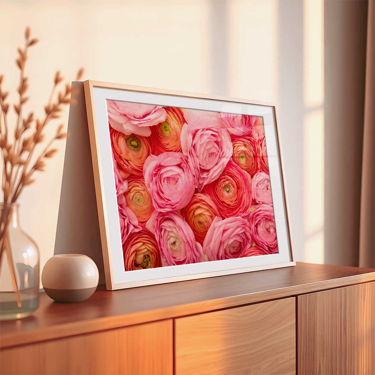 Layers Of Love - Horizontal Ranunculus Wall Art Print