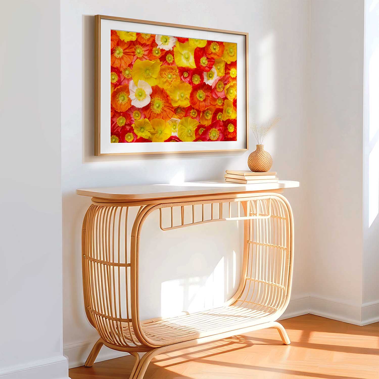 Glowing Fields Of Poppies - Horizontal Wall Art Print