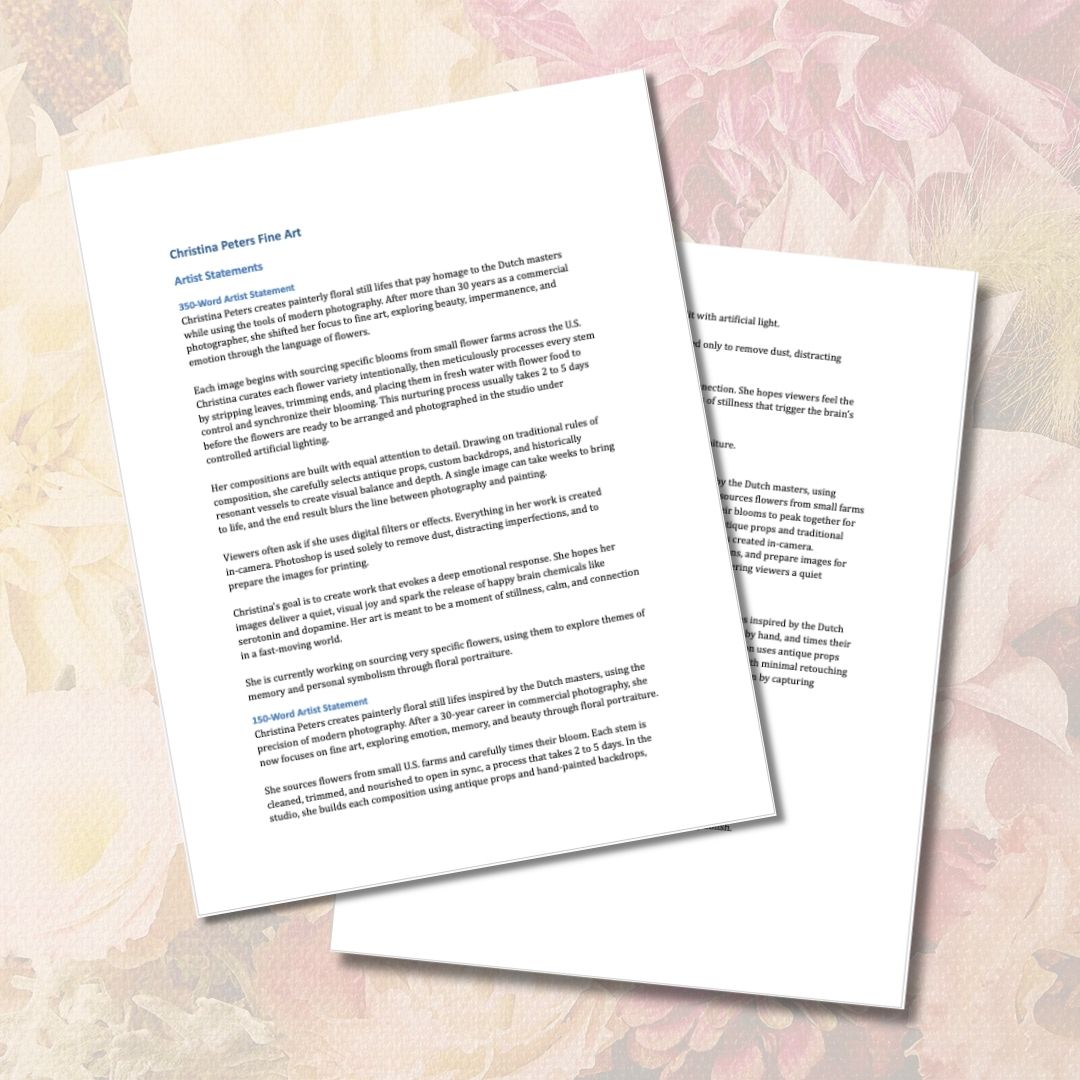 Christina Peters Artist Statements